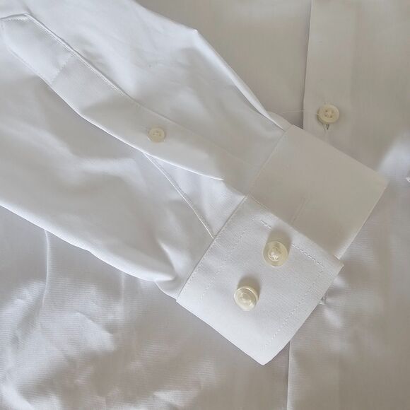 J. Ferrar Men's White Dress Shirt Stretch Slim Fit NWT M 15-15 1/2 Brand new - Picture 10 of 10